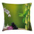Ambesonne Spa Throw Pillow Cushion Cover Bamboo Flower Stone Wax on The Table Orchid Rock Healthy Lifestyle Theme Decorative Square Accent Pillow Case 18 inch X 18 inch Fern Green Fuchsia White