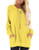 MISFAY Womens Casual Long Sleeve Round Neck Pocket T Shirts Blouses Tunic Sweatshirt Tops with Pocket  M Yellow