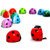 Dazzling Toys Flipping Wind-up Lady Bugs - 6 Pack - Bulk. Great for parties and Favor bags