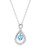 Sllaiss 925 Sterling Silver Infinity Pendant Necklace Blue Heart Swarovski Crystal Sapphire 18K Endless Pendant Necklace for Women Jewelry Gift for Anniversary