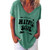 ZEFOTIM Women Casual Summer Solid V-Neck Short Sleeves Plus Size Top T-Shirt Blouse B-Green5X-Large