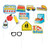 Fun Express Back To School Photo Stick Props - 12 Pieces