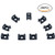 URBEST 9mm Black Plastic Wire Buddle Holder Cable Tie Wrap Mount Saddle 200pcs