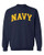 Military Gear Navy Training PT Crewneck Sweatshirt L Navy  Gold