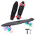 Complete 22 Inch Mini Cruiser Skateboard for Beginner with Sturdy Deck and Light Up Wheels Black