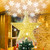 SOLLED Christmas Star Tree Topper Golden Star Christmas Tree Topper Lighted with Snowflake Projector Lights 3D Rotating LED Snowflake Projector Tree Toppers for Christmas Tree Decoration