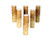 Set of 6 pc. 3-1 2 inch Palomino Candelabra Base Thin Candle Covers 3 4 inch Inner Diameter Beeswax Chandelier Socket Covers Sleeves