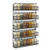 Spice Rack Wall Mounted Spice Rack Organizer Chicken Wire Rural Style Spice Organizer, Spice Rack Wall Mount [5 Tier] (Black)  (5 tier Black Spice Rack)
