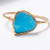 Statement Raw Turquoise Ring Yellow Gold December Birthstone  5