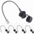 ANMBEST 5PCS Panel Mounting RJ45 Waterproof Connector M25 Cat5 5e Ethernet LAN Cable Coupler with Waterproof Dust Cap Cover 25cm Network Cable for Outdoor Network