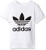 adidas Originals Tops Big Boys  Kids Trefoil Tee White Black Medium adidas Originals Tops Big Boys  Kids Trefoil Tee White Black Medium