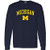 AL03 - Michigan Wolverines Arch Logo Long Sleeve - Medium - Navy