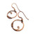 Small Wire Wrapped Circle Solid Copper Earrings