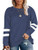 Plus Size Sweatshirts for Women 4X Long Sleeve Tee Tops Navy Blue-26W