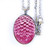 Pink Dragon Scales   Egg pendant necklace - HM