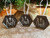 Set of 3 Nativity Ornaments on Terra Cotta Tiles