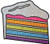 iscream Sparkly Rhinestone Rainbow Cake Slice 6" Vinyl Cling Decal