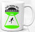 UFO Lover Coffee Mug Gift 11 oz Alien Spaceship Funny Ceramic Cup