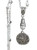 Sand Dollar Necklace on Sterling Silver Chain White Accent