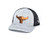 Branded Bills  The Longhorn  Leather Patch Hat - Curved Trucker - OSFA Heather Grey Black