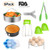 MECKILY 9pcs Instant Pot Accessories Set Fits 5,6,8 Qt - Steamer Baskets, Non-stick Springform Pan, Egg/Steamer Rack, Egg Bites Mold, Dish Plate Clip, Kitchen Tong, Oven Mitts