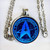 Star Trek inspired pendant necklace - blue design - HM