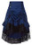 Sorrica Women s Steampunk Retro Gothic Vintage Ruffle High Low Gypsy Hippie Lace Party Skirt  L Blue