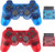 Wireless Controller for PS2 Playstation 2 Dual Shock 2  ClearRed and ClearBlue