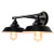 2-Lights Vanity Wall Sconce Lighting Black Metal Wall Sconce Bathroom Light Fixtures Over Mirror Farmhouse Wall Light Sconces for Cabinets Dressing Table
