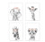 Baby Girl Nursery Wall Art Coral Floral Crown Safari Animals Elephant Giraffe Lion Zebra Room Decor 4 UNFRAMED PRINTS