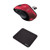 Logitech M510 Wireless Mouse and Mini Gaming Mouse Pad Red