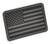 HAZARD 4 PAT-USA-L-BLK US Flag Rubber 3D Morale Patch, Left Arm, Black/Grey