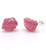 Natural raw ruby stud earrings with sterling silver prong stud post july birthstone loose gemstone uniquelan jewelry
