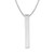 Sterling Silver Plain Vertical Bar Pendant Necklace 18 inch