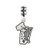 Sterling Silver Oxidized Travel Mexico Cancun Charm  with Options   DANGLE BEAD