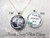 CUSTOM TEXT Necklace - Double Sided Photo  and  Personalized Words or Quote - Picture Charm 4 Finishes 14 Designs to choose from