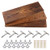 Kosiehouse Floating Shelves for Wall Invisible Rustic Pine Wood Farmhouse Shelf Set for Drywall Storage Rack Display Ledge for Kitchen Bathroom Bedroom Living Room Office  Drywall Mounting