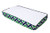 Green and Blue Zig Zag and Solid White Quilted Changing Pad Cover