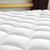 King Mattress Pad Cover 8-21 Deep Pocket - Cooling Overfilled Quilted Fitted Mattress Topper Pillow Top with Snow Down Alternative Filling