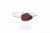 Size 7 Raw Garnet Ring Sterling SIlver January Birthstone
