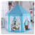 Kids Play Tent Hexagon Princess Castle Playhouse Durable Princess Tent for Children Indoor and Outdoor Castle Games  Blue