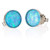 Sterling Silver 925 Light Blue Opal 8mm Stud Earrings Handmade Post Earrings