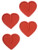 Crab Grab Mini Hearts Traction Pad Red One Size