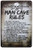 Sumik Man Cave Rules Metal Tin Sign, Vintage Art Poster Plaque Den Study Home Wall Decor