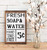 Zacathan432 12 inch x 22 inch Frame Wood Sign Fresh Soap and Water Sign Bathroom Wall Decor Rustic Bathroom Wall Art Farmhouse Bathroom Sign Fresh Water Sign Country Wood Sign