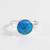 blue opal ring set in 925 sterling silver simple 10 mm created blue Opal ring size 7 us ring Opal