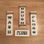 Wash Brush Floss Flush White Bathroom Wood Sign Set