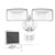 LED Solar Security Light Wayhom 1500LM Solar Motion Sensor Light Outdoor Works on Rainy Days 2 Head Solar Motion Flood Light 5500K IP65 Waterproof Exterior Lighting for Garage Yard Patio Porch
