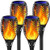 Marlrin Solar Lights Outdoor Solar Torch Lights with Flickering Flame Waterproof Solar Flame Lights Torch Landscape Lighting Dusk to Dawn Auto On Off Security for Garden Pathway Yard Patio  4 Pack