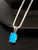 Blue Opal Necklace Sterling Silver Opal Necklace October Birthstone Jewelry
